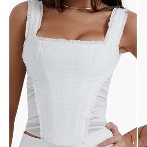HOUSE OF CB Catalina Eyelet Corset Top